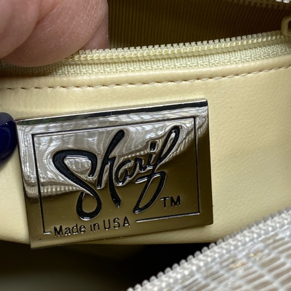 Vintage Sharif Leather Reptile Print Purse Handbag 11”x10” - Picture 9 of 12